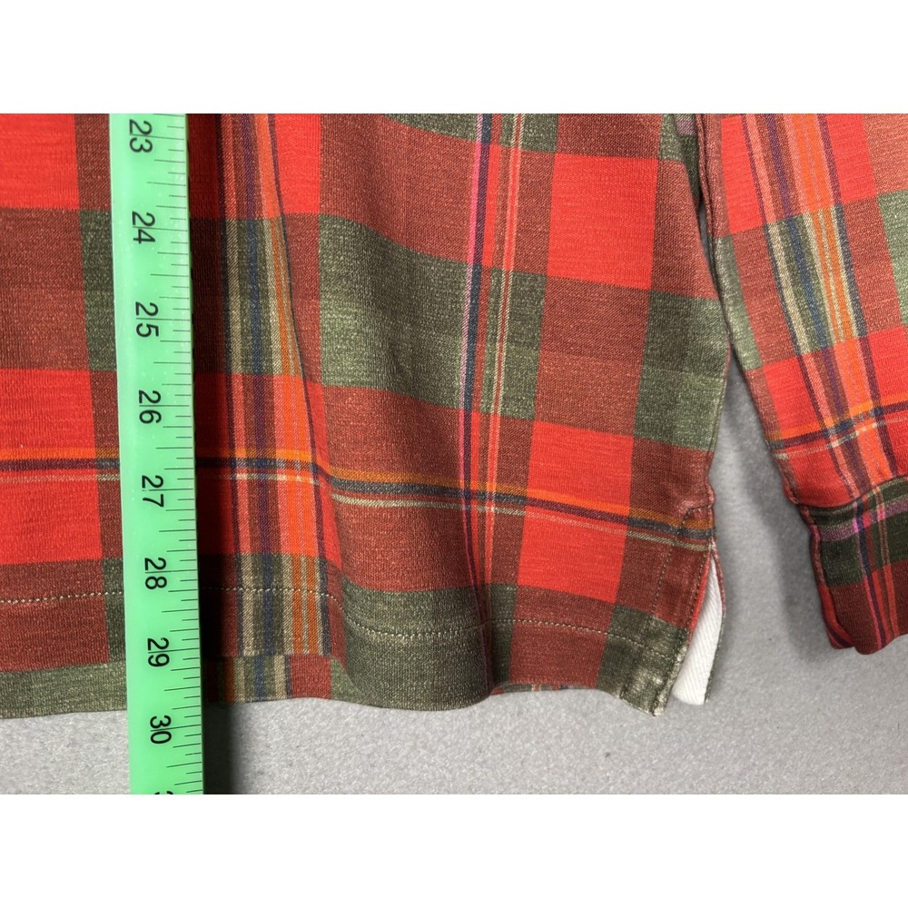 Polo Sport Ralph Lauren Shirt Mens Medium Red Plaid Madras Rugby Classic Fit - Picture 13 of 16
